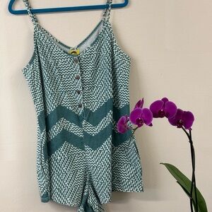 Stylish Green Patterned Jumpsuit